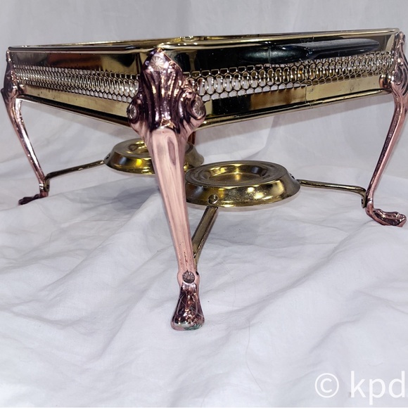 Vintage Anchor Hocking Buffet Serving Rack w 2 1 qt Anchor Ovenware Loaf dishes - Picture 5 of 10